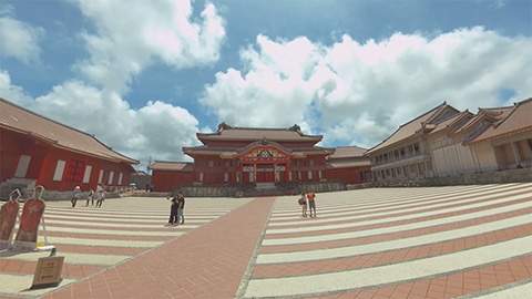 RehaVRコンテンツ 首里城を散歩に参拝のVR散歩イメージ