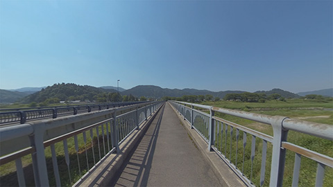 RehaVRコンテンツ 天神橋を渡るのVR散歩イメージ
