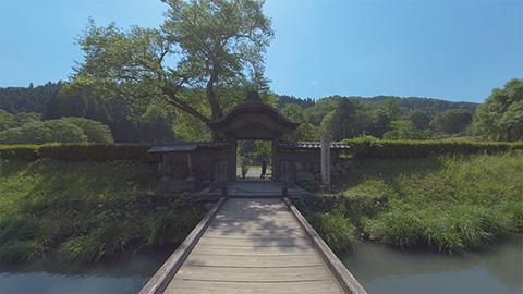 RehaVRのVR散歩コース「朝倉氏の遺跡周辺を散歩」のイメージ画像です