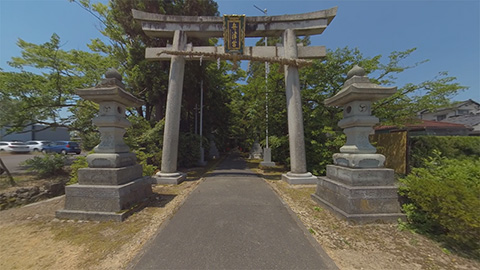 RehaVRコンテンツ 舟津神社を参拝のVR散歩イメージ