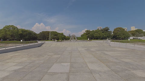 RehaVRコンテンツ 平和記念公園を散歩のVR散歩イメージ