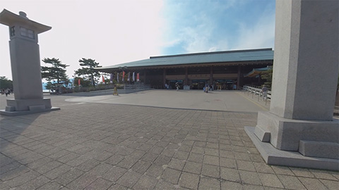 RehaVRコンテンツ 宮島を散策 その1のVR散歩イメージ