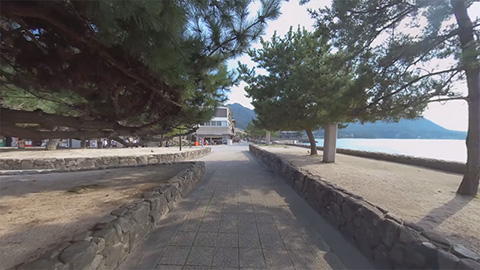 RehaVRコンテンツ 宮島を散策 その2のVR散歩イメージ