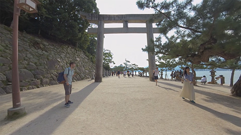 RehaVRコンテンツ 宮島を散策 その3のVR散歩イメージ