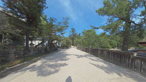RehaVRコンテンツ 宮島を散策 その4のVR散歩イメージ