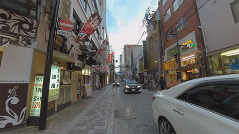 RehaVRコンテンツ 薬研堀通りを散策のVR散歩イメージ