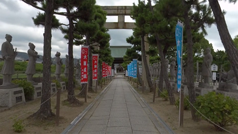 RehaVRのVR散歩コース「赤穂大石神社に参拝」のイメージ画像です