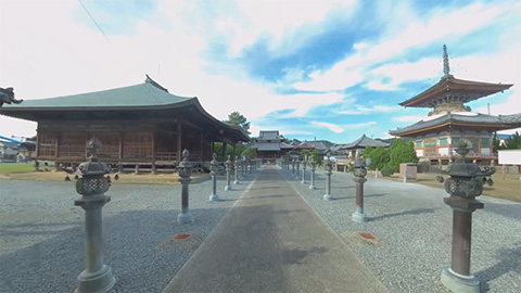 RehaVRコンテンツ 酒見寺を散歩のVR散歩イメージ
