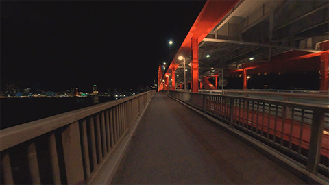 RehaVRコンテンツ 遠くから眺める神戸の夜景のVR散歩イメージ