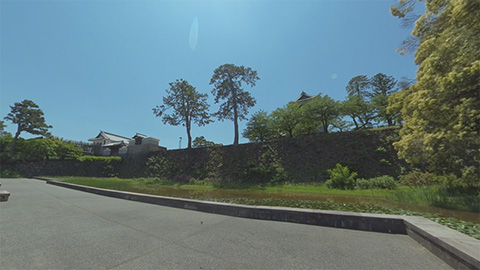 RehaVRコンテンツ 金沢城址公園を散歩 その2のVR散歩イメージ