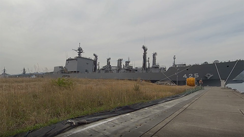 RehaVRコンテンツ 護衛艦巡り その1のVR散歩イメージ