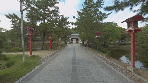 RehaVRコンテンツ 吉備津彦神社を散歩のVR散歩イメージ