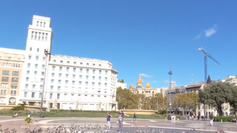 RehaVRコンテンツ カタルーニャ広場への道 その4のVR散歩イメージ