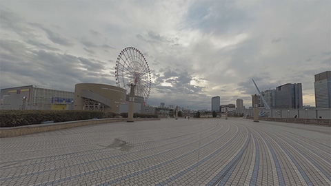 RehaVRコンテンツ 昼のお台場散歩のVR散歩イメージ