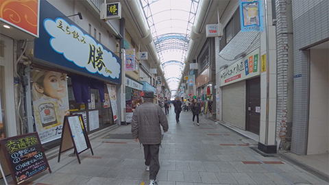 RehaVRコンテンツ 十条商店街 その1のVR散歩イメージ