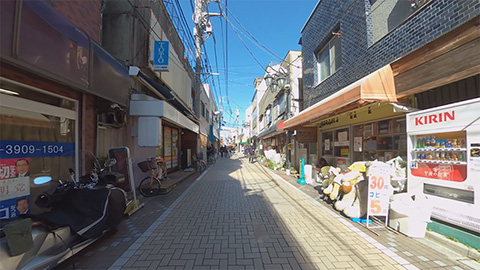 RehaVRコンテンツ 十条商店街 その2のVR散歩イメージ