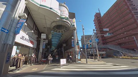 RehaVRコンテンツ 大山商店街のVR散歩イメージ