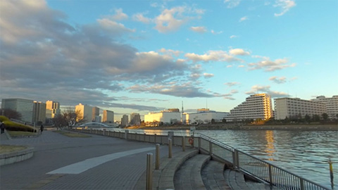 RehaVRコンテンツ 石川島公園を散歩のVR散歩イメージ